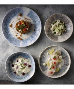 Churchill Lyra Blue Organic Walled Bowls 200mm 6 Pack (JC683)