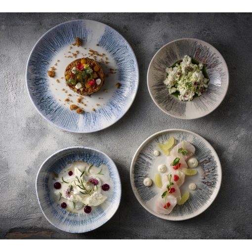 Churchill Lyra Blue Organic Walled Bowls 200mm 6 Pack (JC683)