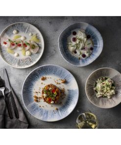 Churchill Lyra Blue Organic Walled Bowls 200mm 6 Pack (JC683)