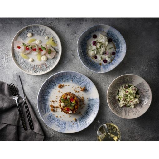 Churchill Lyra Blue Organic Walled Bowls 200mm 6 Pack (JC683)