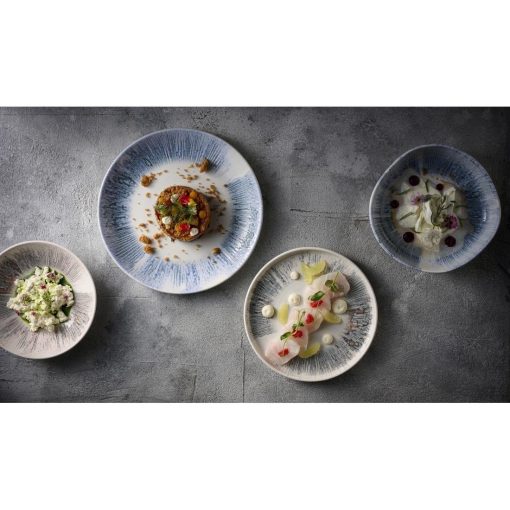 Churchill Lyra Blue Organic Walled Bowls 200mm 6 Pack (JC683)