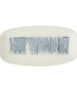 Churchill Lyra Blue Oblong Platters 298x153mm 12 Pack (JC687)