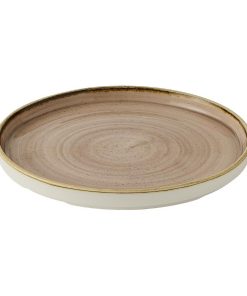 Churchill Stonecast Truffle Walled Plates 210mm 6 Pack (JC746)