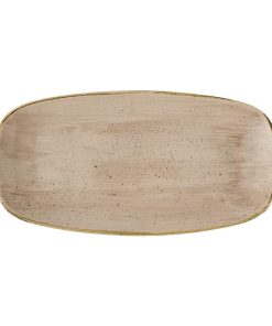 Churchill Stonecast Truffle Chefs Oblong Plates 298x152mm 12 Pack (JC748)