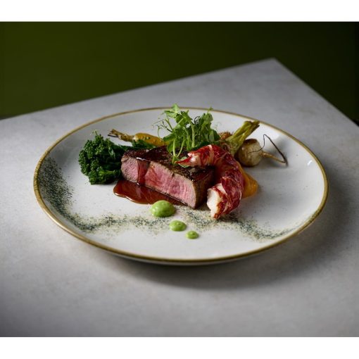 Churchill Stonecast Spice Barley White Coupe Plates 260mm 12 Pack (JC757)
