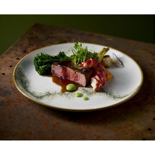 Churchill Stonecast Spice Barley White Coupe Plates 260mm 12 Pack (JC757)