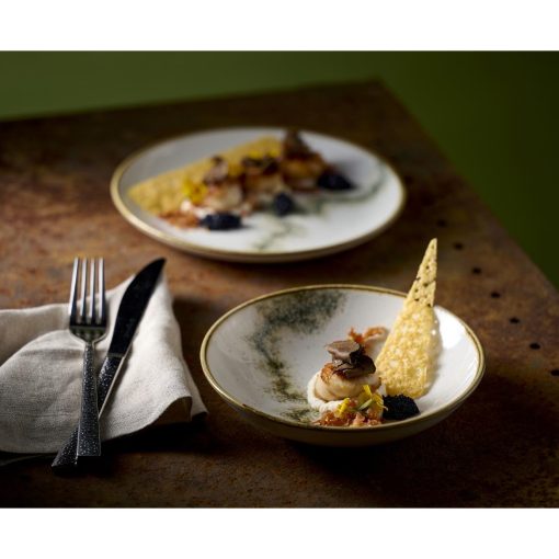 Churchill Stonecast Spice Barley White Coupe Plates 260mm 12 Pack (JC757)