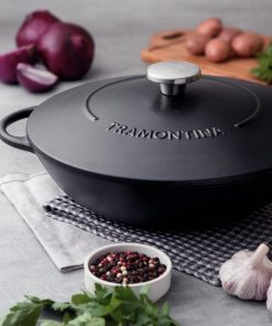 Tramontina Enamel Cast Iron Wok 32cm (JC949)