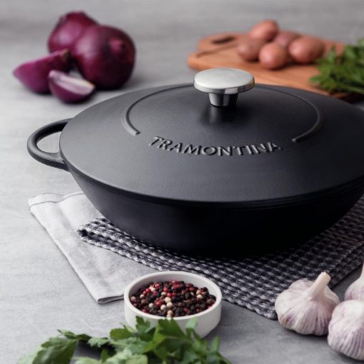 Tramontina Enamel Cast Iron Wok 32cm (JC949)