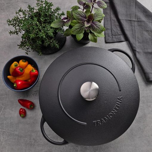 Tramontina Enamel Cast Iron Wok 32cm (JC949)