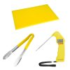 Hygiplas Colour Coded Yellow Set - Tong Chopping Board and Thermometer 3 Pack (SA790)