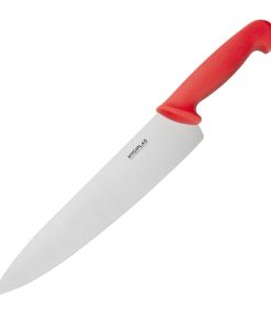 Hygiplas Colour Coded Red Set - Tong Thermometer and Cooks Knife 3 Pack (SA792)