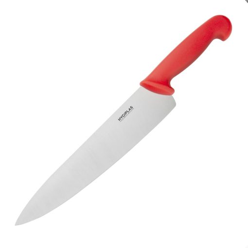 Hygiplas Colour Coded Red Set - Tong Thermometer and Cooks Knife 3 Pack (SA792)