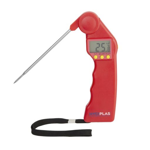 Hygiplas Colour Coded Red Set - Tong Thermometer and Cooks Knife 3 Pack (SA792)