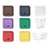 Hygiplas 1-5Ltr and 3-5Ltr Square Storage Bundle with 7 Colour Lids (SA794)