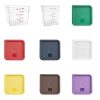 Hygiplas 5-5Ltr and 7Ltr Square Storage Bundle with 7 Colour Lids (SA795)