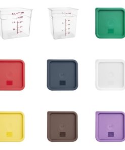 Hygiplas 5-5Ltr and 7Ltr Square Storage Bundle with 7 Colour Lids (SA795)
