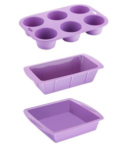 Hygiplas Flexible Silicone Purple Baking Set 3 Pack (SA797)