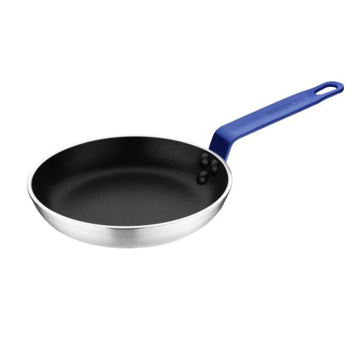 Hygiplas Aluminium Non-Stick Teflon Colour Coded Frying Pan Set 20cm Purple Handle 20cm 4 pack (SA798)