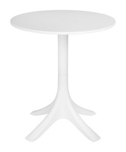 Bolero Mateo 600mm Round Cafe Table - White (SA832)