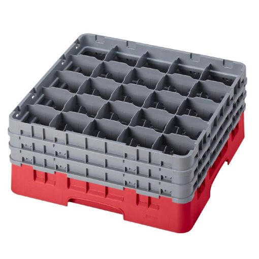 Cambro Camrack Red 25 Compartments Max Glass Height 197mm (CZ101)