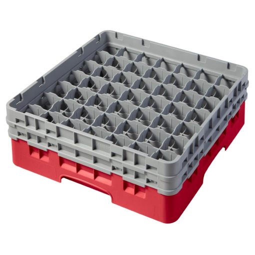 Cambro Camrack Red 49 Compartments Max Glass Height 120mm (CZ171)