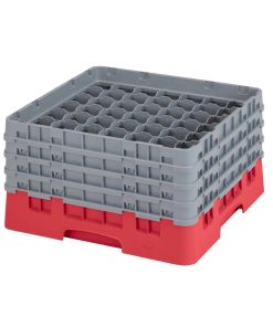 Cambro Camrack Red 49 Compartments Max Glass Height 215mm (CZ173)