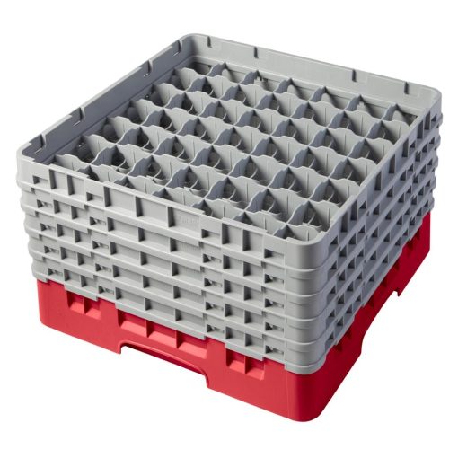Cambro Camrack Red 49 Compartments Max Glass Height 258mm (CZ174)