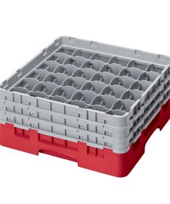 Cambro Camrack Red 36 Compartments Max Glass Height 174mm (CZ179)