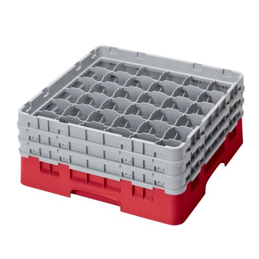 Cambro Camrack Red 36 Compartments Max Glass Height 174mm (CZ179)