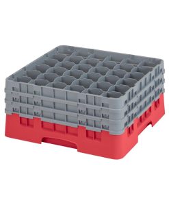 Cambro Camrack Red 36 Compartments Max Glass Height 197mm (CZ180)