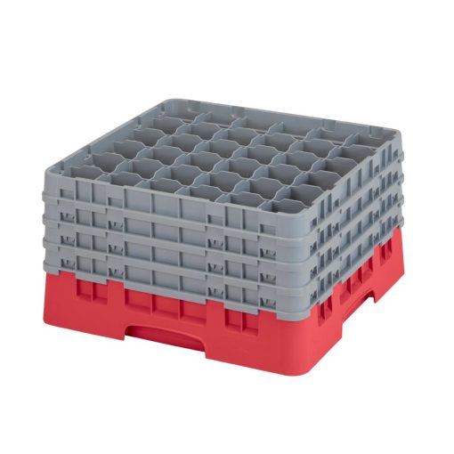 Cambro Camrack Red 36 Compartments Max Glass Height 238mm (CZ182)
