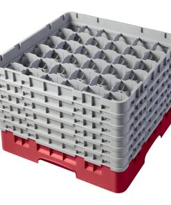 Cambro Camrack Red 36 Compartments Max Glass Height 298mm (CZ185)