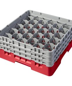 Cambro Camrack Red 30 Compartments Max Glass Height 174mm (CZ188)