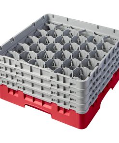 Cambro Camrack Red 30 Compartments Max Glass Height 215mm (CZ189)