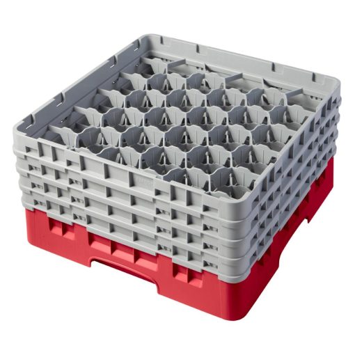 Cambro Camrack Red 30 Compartments Max Glass Height 215mm (CZ189)