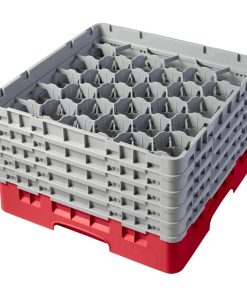 Cambro Camrack Red 30 Compartments Max Glass Height 258mm (CZ190)