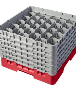 Cambro Camrack Red 30 Compartments Max Glass Height 298mm (CZ191)