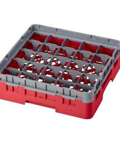 Cambro Camrack Red 25 Compartments Max Glass Height 92mm (CZ192)