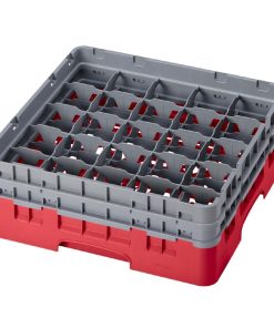Cambro Camrack Red 25 Compartments Max Glass Height 133mm (CZ194)