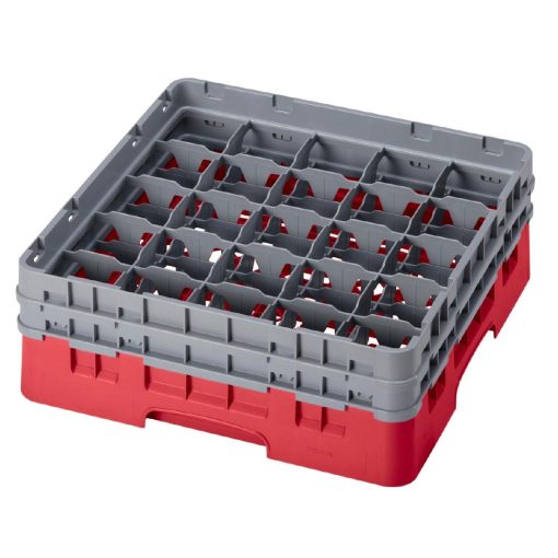 Cambro Camrack Red 25 Compartments Max Glass Height 133mm (CZ194)
