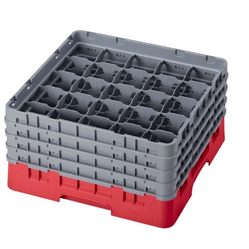 Cambro Camrack Red 25 Compartments Max Glass Height 215mm (CZ197)