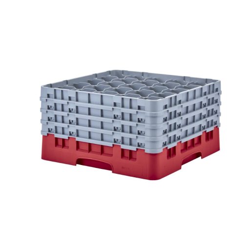Cambro Camrack Red 25 Compartments Max Glass Height 238mm (CZ198)