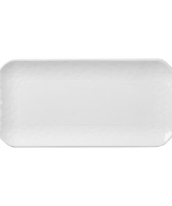 Churchill Alchemy Abstract White Shallow Oblong Tray 265mm 6 Pack (DX001)