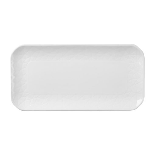 Churchill Alchemy Abstract White Shallow Oblong Tray 265mm 6 Pack (DX001)