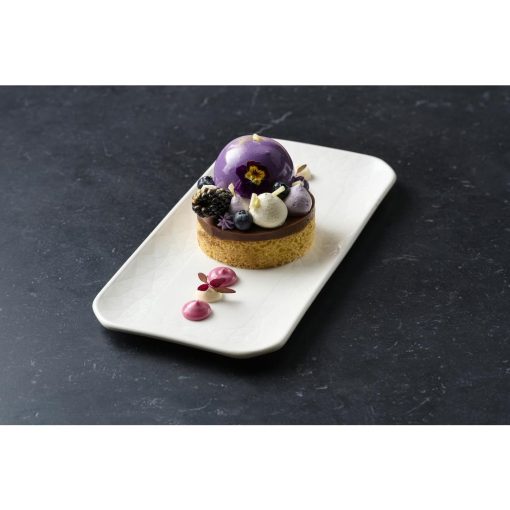 Churchill Alchemy Abstract White Shallow Oblong Tray 265mm 6 Pack (DX001)