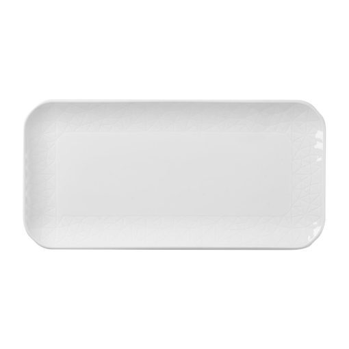 Churchill Alchemy Abstract White Shallow Oblong Tray 300mm 6 Pack (DX002)