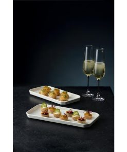 Churchill Alchemy Abstract White Deep Oblong Tray 263mm 6 Pack (DX003)