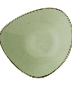 Churchill Stonecast Sage Green Triangle Bowl 235mm Pack of 12 (DX013)