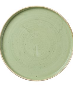 Churchill Stonecast Sage Green Walled Plate 260mm Pack of 6 (DX016)